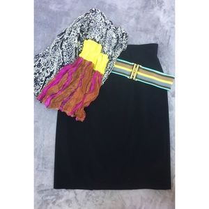 Work pencil skirt- comes with belt and scarf